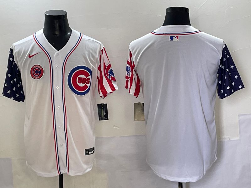 Men 2025 Chicago Cubs Blank White a generation of national flags Joint Name Nike MLB Jersey style 5->chicago cubs->MLB Jersey